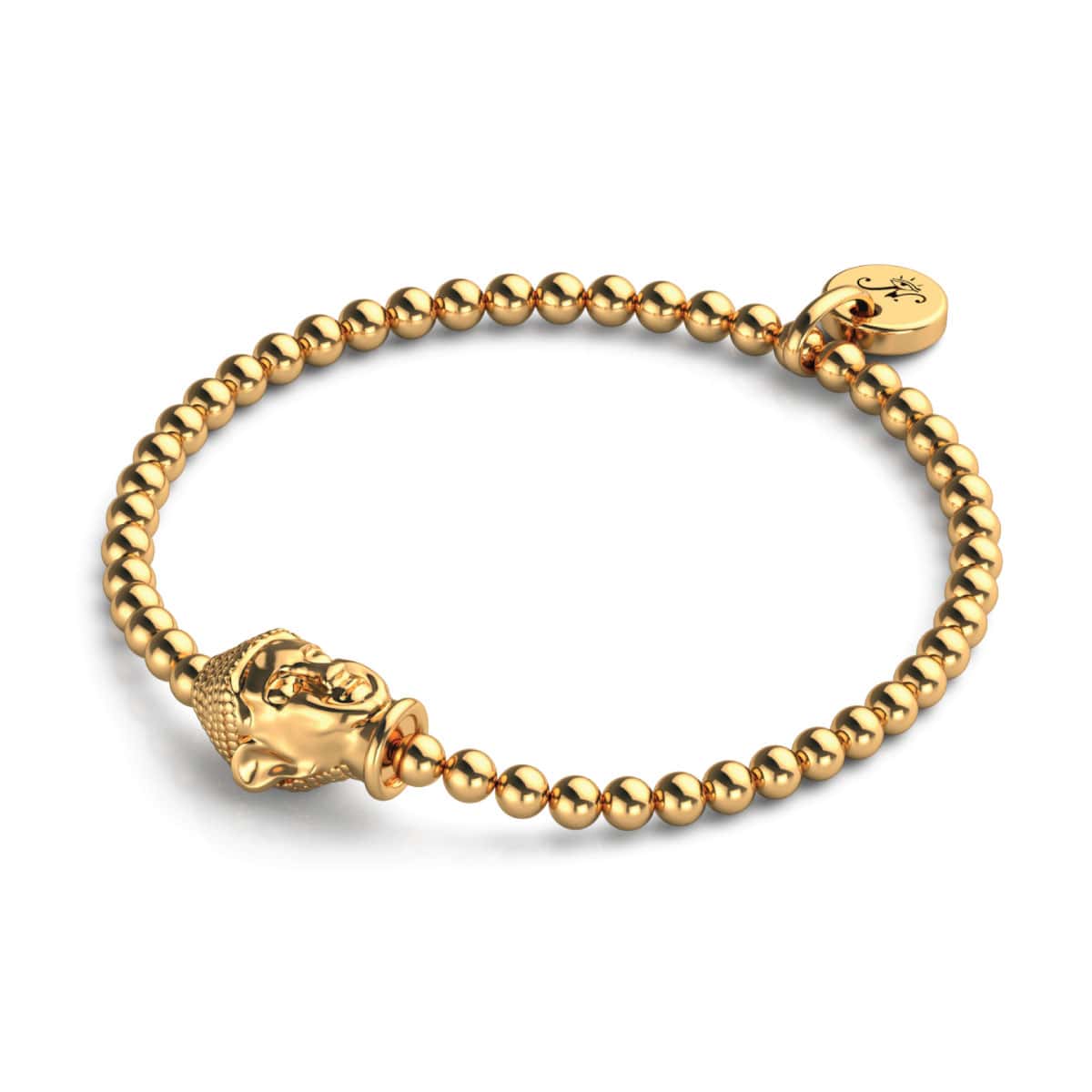 Turquoise antique gold stone Buddha head bracelet at ₹1250 | Azilaa